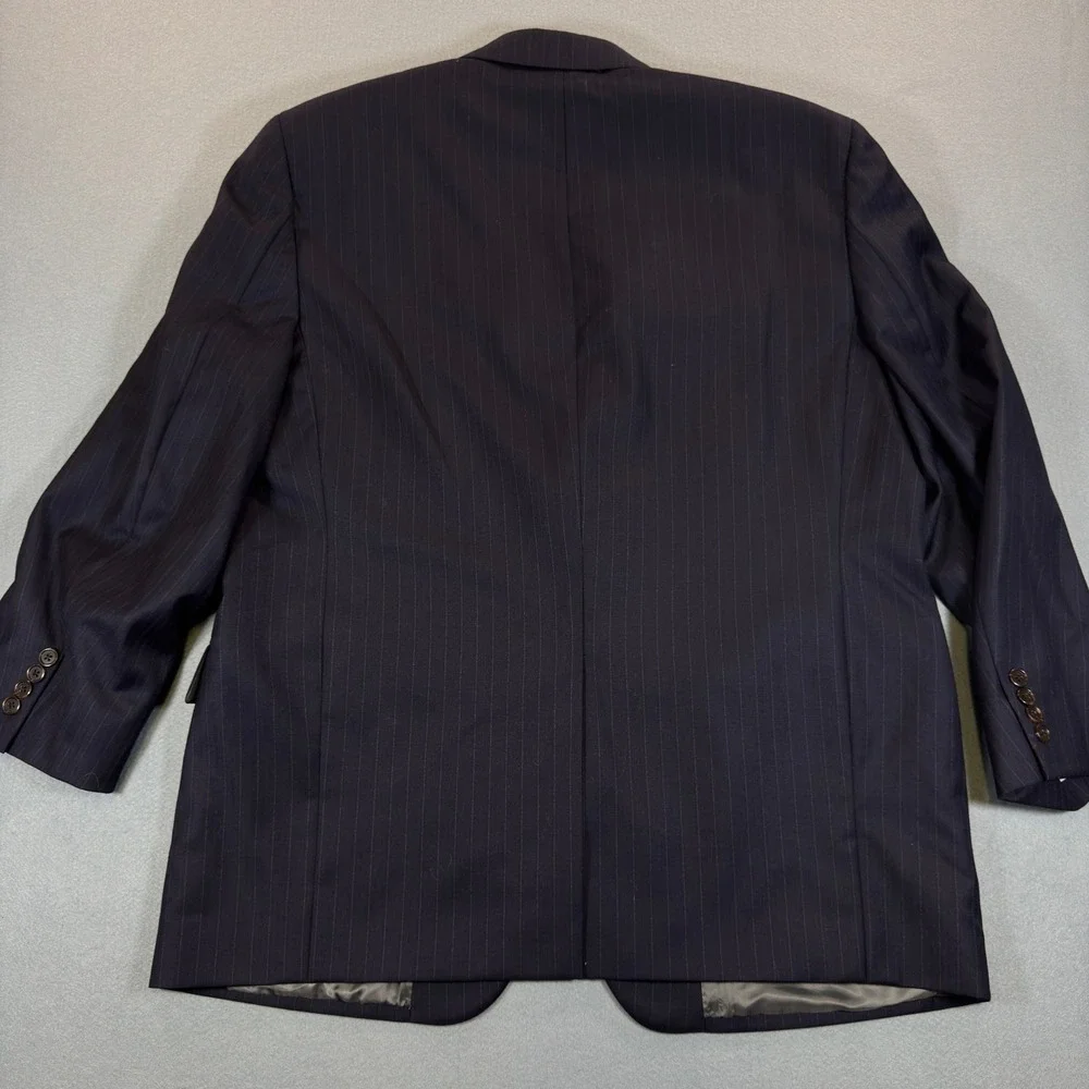 Brooks Brothers 1818 Madison Mens 44S Navy Blue Pinstripe 100% Wool Blazer Italy - Picture 4 of 8
